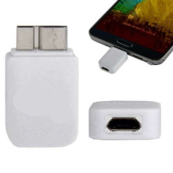 Adaptateur blanc  micro-USB 2.0 vers micro-usb 3.0