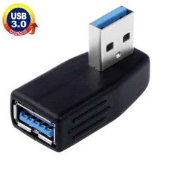 Adaptateur coudé  USB 3.0 AF Femelle vers USB 3.0 AM Male - 90 ° à gauche