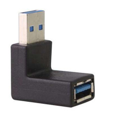 Adaptateur coudé 90 ° USB 3.0 AF Femelle vers USB 3.0 AM Male