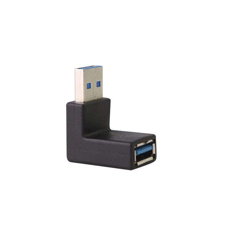 Adaptateur coudé 90 ° USB 3.0 AF Femelle vers USB 3.0 AM Male