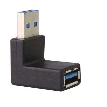 Adaptateur coudé 90 ° USB 3.0 AF Femelle vers USB 3.0 AM Male