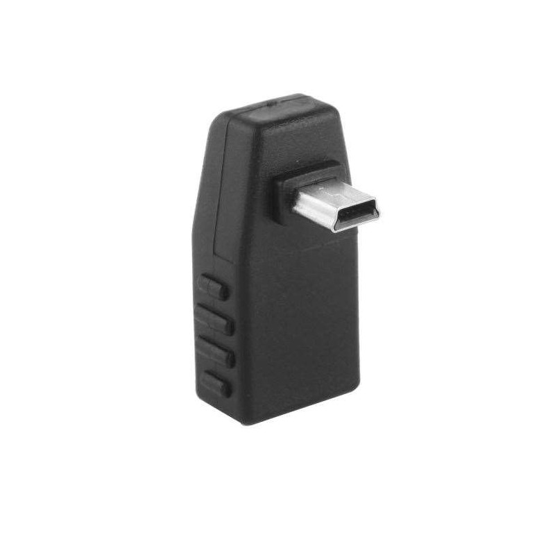 Adaptateur coudé mini USB Male vers USB 2.0 AF - 90 degre