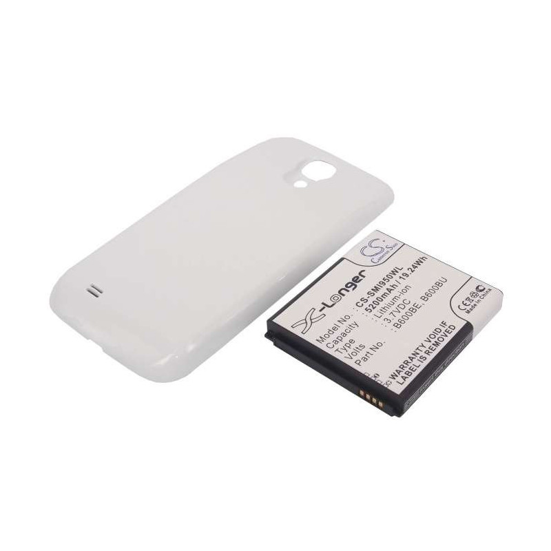 Batterie SMI950WL - 5200 mAh -  capot blanc -  pour Samsung Galaxy S4