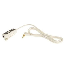 Adaptateur écouteurs 3.5 mm + kit mains libres( blanc )