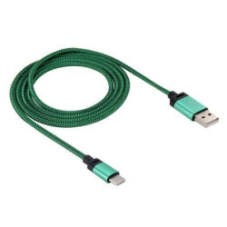 Cable - metal style 1.2 m - USB 3.1 Type C Male vers  USB 2.0 Type A Male