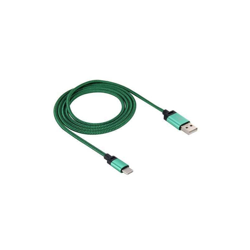 Cable - metal style 1.2 m - USB 3.1 Type C Male vers  USB 2.0 Type A Male