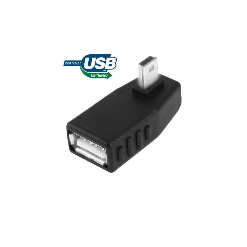 Adaptateur mini USB male  vers USB 2.0 AM Male - OTG