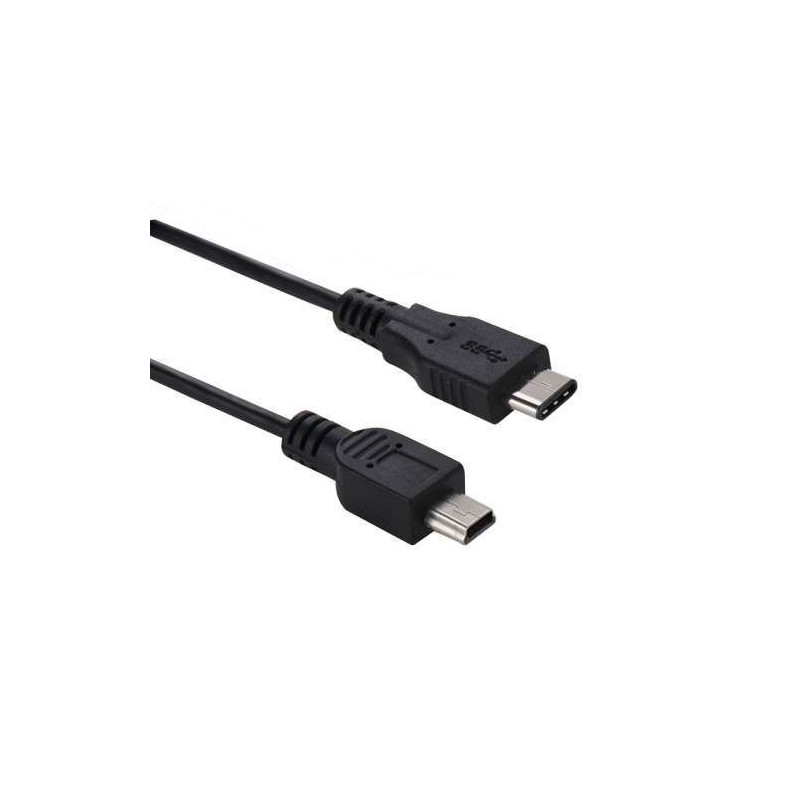 Cable Mini USB Male vers  USB 3.1 Type C Male synchro et charge
