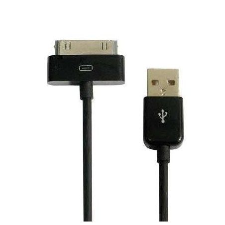 Cable synchro et charge NOIR pour  iPhone 4, 4S, 3G, 3GS