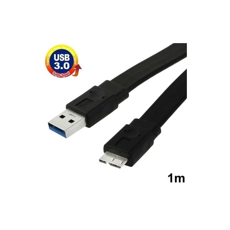 Cable USB 3.0 male vers micro USB 3.0/2.0 male - 1.0 mètre