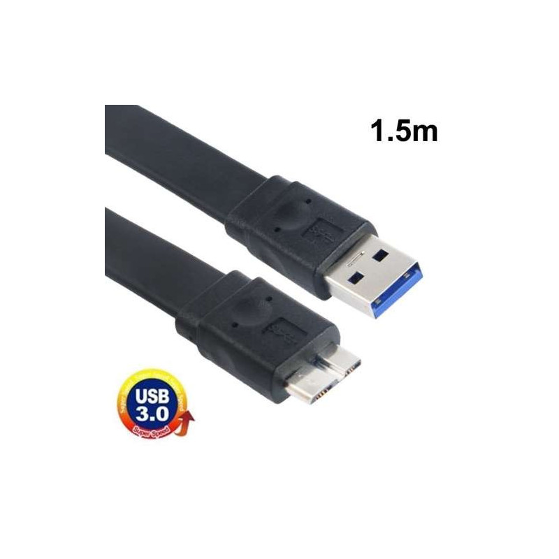 Cable USB 3.0 male vers micro USB 3.0/2.0 male - 1.5 mètre