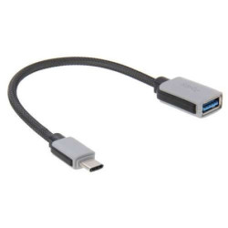 Cable USB 3.0 Type A Femelle vers USB 3.1 Type C Male - 20 cm -