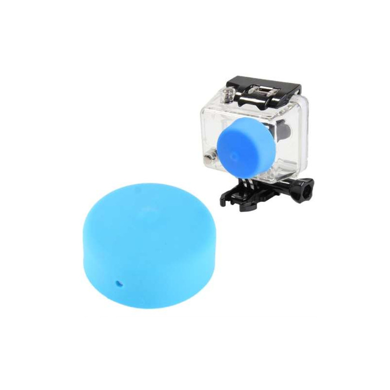 Capuchon en silicone waterproof protection objectif bleu pour Go Pro Hero 2