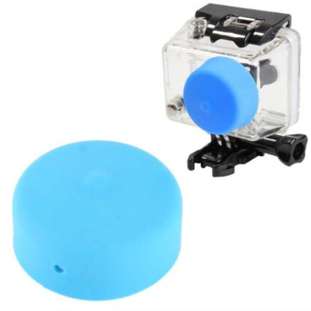 Capuchon en silicone waterproof protection objectif bleu pour Go Pro Hero 2