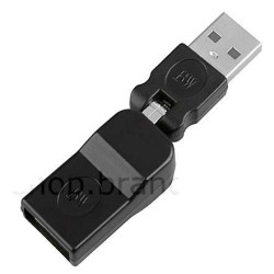 Adaptateur rotatif 360° USB A male vers USB B femelle