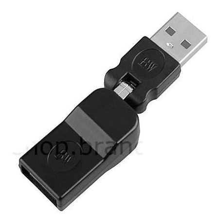 Adaptateur rotatif 360° USB A male vers USB B femelle