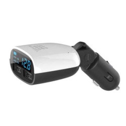 Chargeur allume cigare double USB  - long  - affichage températue tension courant  -