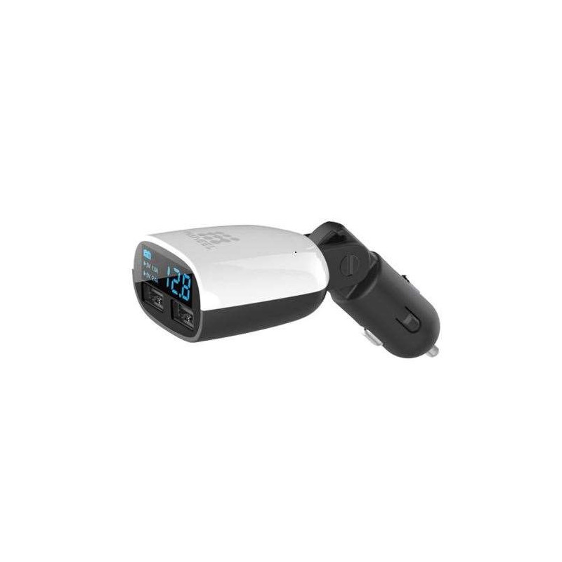 Chargeur allume cigare double USB  - long  - affichage températue tension courant  -