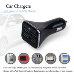 Chargeur Allume-Cigare  4 USB - 2 x 1000 mA - 2 x 2400mA