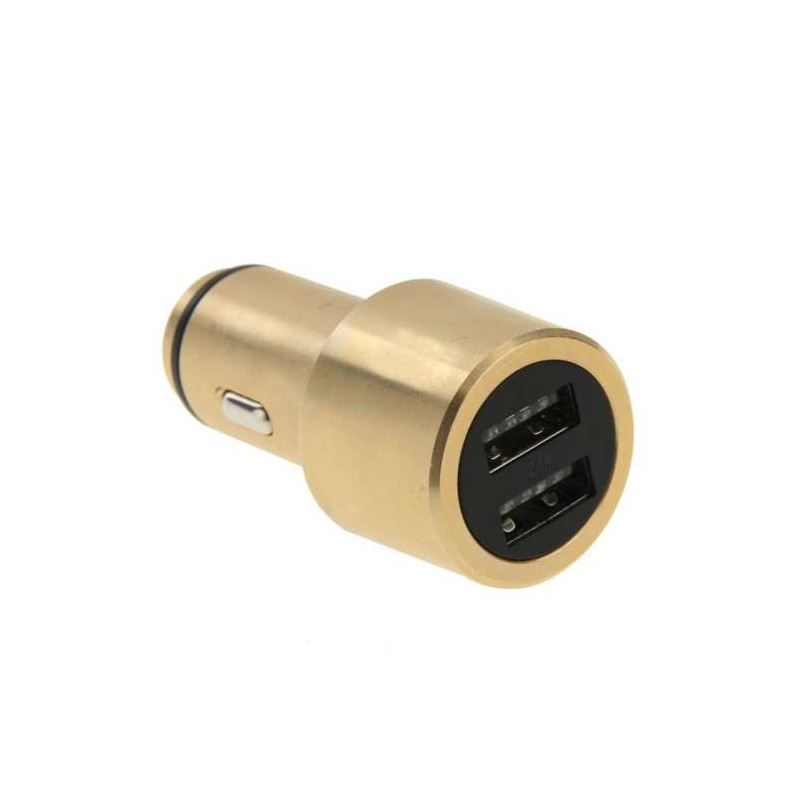 Chargeur allume-cigare en cuivre - 12 24 V - double USB  4.2 A