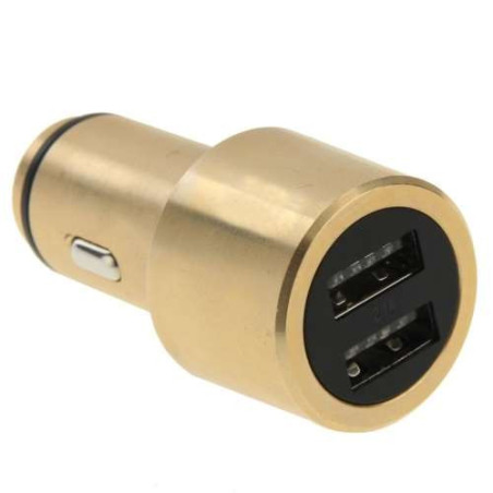 Chargeur allume-cigare en cuivre - 12 24 V - double USB  4.2 A