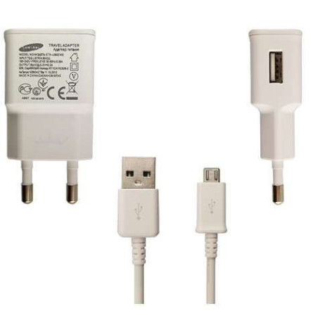 Chargeur secteur d'origine Samsung - blanc- ETA0U80EWE/ETA0U81EWE