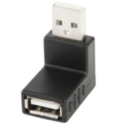 Adaptateur USB 2.0 AM vers USB 2.0 AF - coude