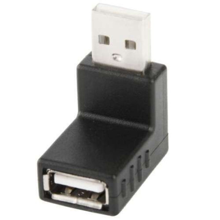 Adaptateur USB 2.0 AM vers USB 2.0 AF - coude