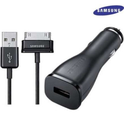Chargeur voiture ECA-P10CBE avec cable ECC1DPOUBE pour Samsung Galaxy Tab