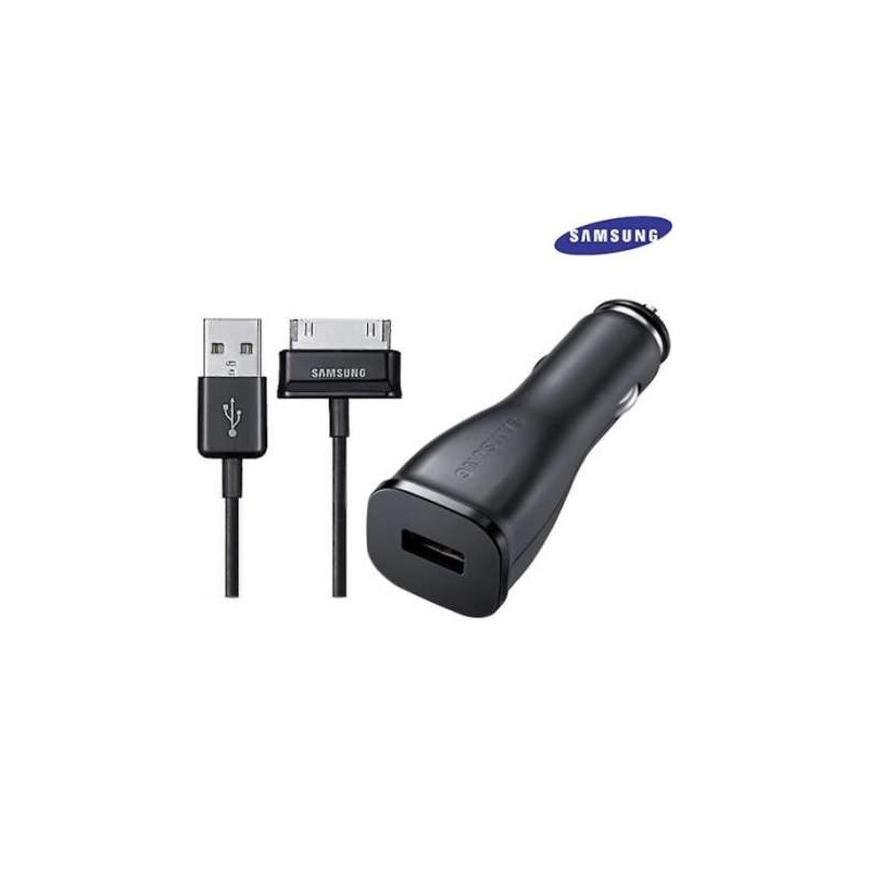 Chargeur voiture ECA-P10CBE avec cable ECC1DPOUBE pour Samsung Galaxy Tab