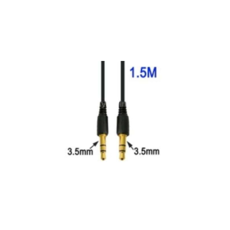 Cordon rallonge audio stéréo  jack 3.5mm M / M  ( long : 1,50 m )
