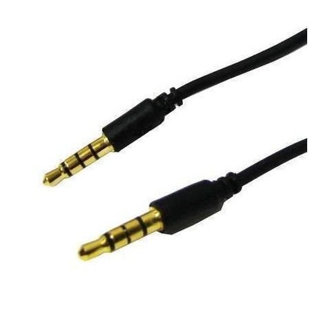 Cordon rallonge audio stéréo  jack 3.5mm M / M  ( long : 50 cm )