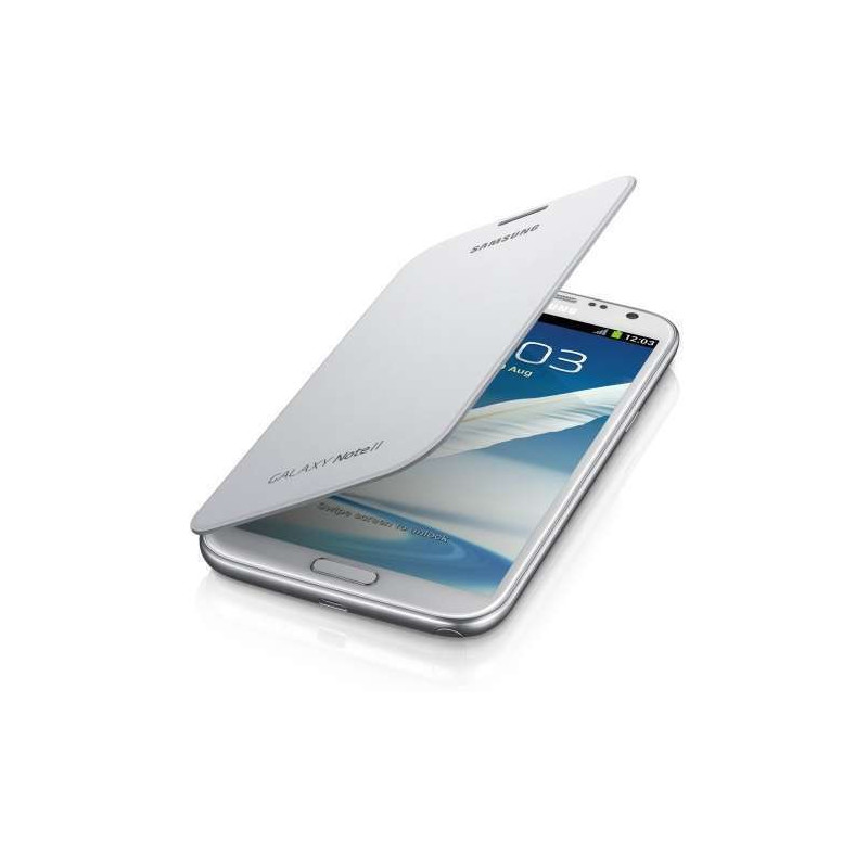 Etui - rabat blanc EFC-1J9FWEGSTD  d'origine Samsung Galaxy Note 2