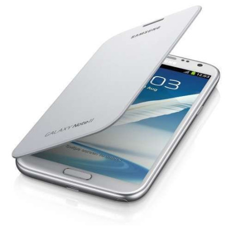 Etui - rabat blanc EFC-1J9FWEGSTD  d'origine Samsung Galaxy Note 2
