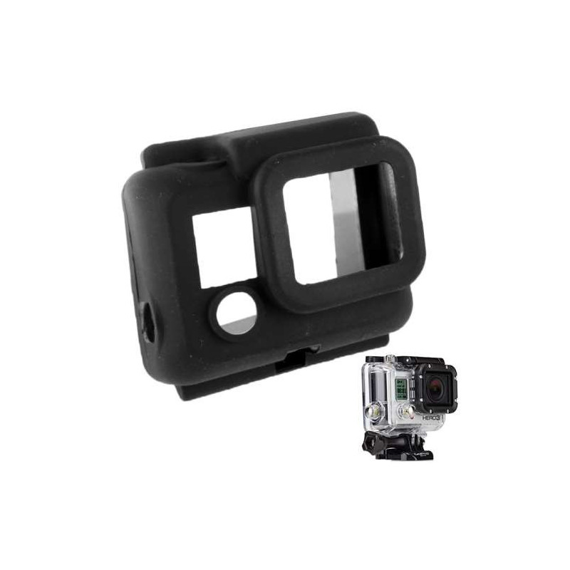 Etui en silicone noire de protection pour GoPro Hero3