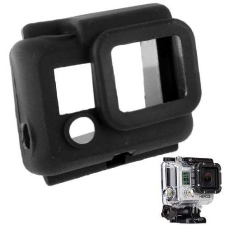 Etui en silicone noire de protection pour GoPro Hero3