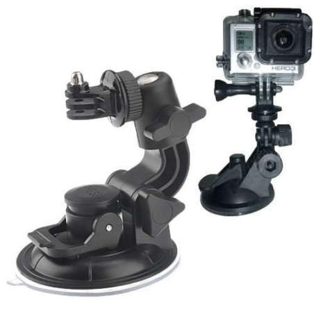 Fixation ventouse articulée et à tete rotative 360° pour caméra
