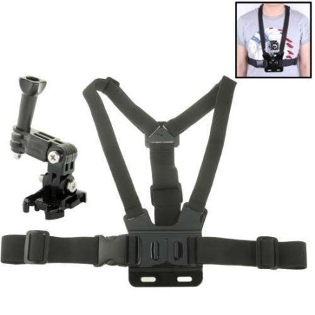 Harnais de poitrine avec bras tri-directionnel pour Camera Gopro Hero 2 et 3