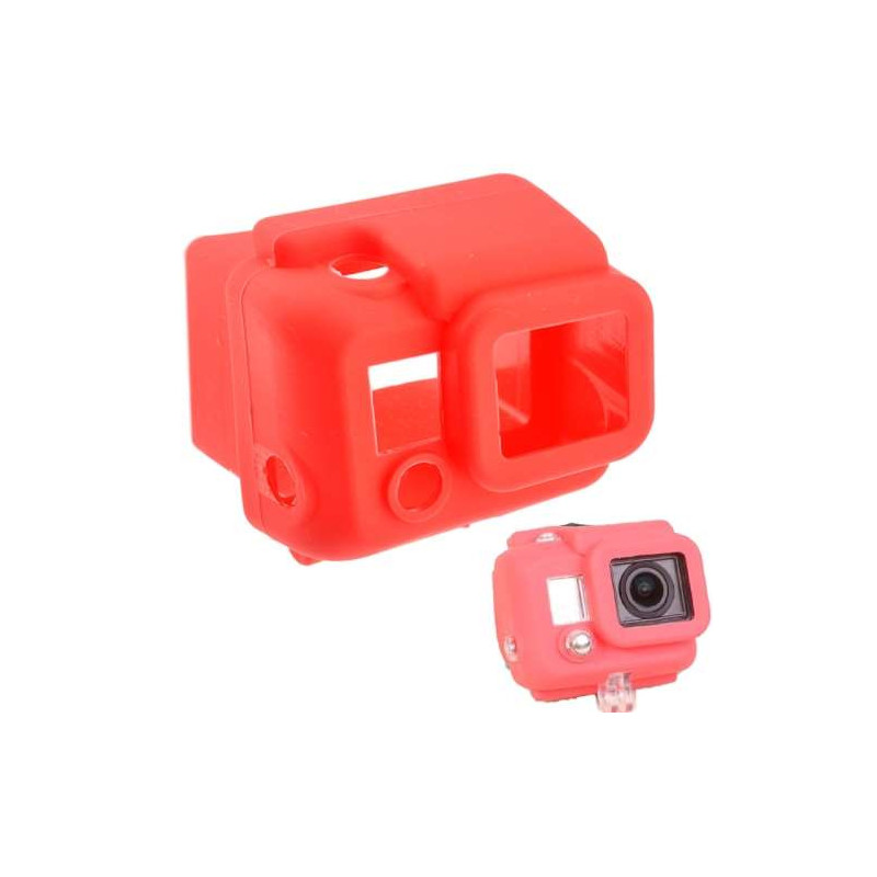 Housse en silicone rouge de protection pour GoPro Hero3