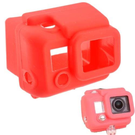 Housse en silicone rouge de protection pour GoPro Hero3