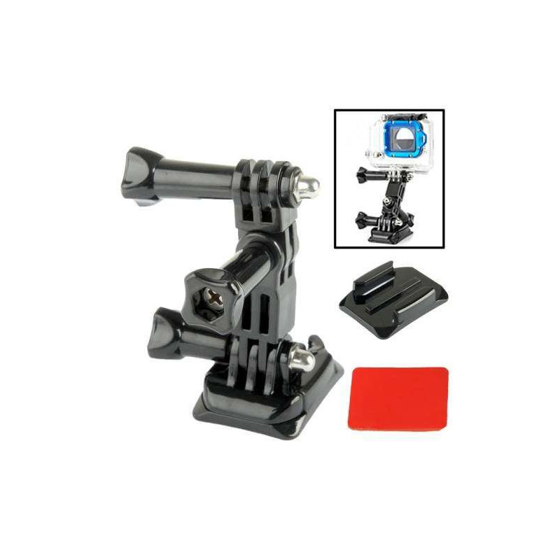 Kit  Montage Fixation - bras tridirectionel - Casque Pour Gopro Hero 2 Hero 3 Caméra Appareil Photo