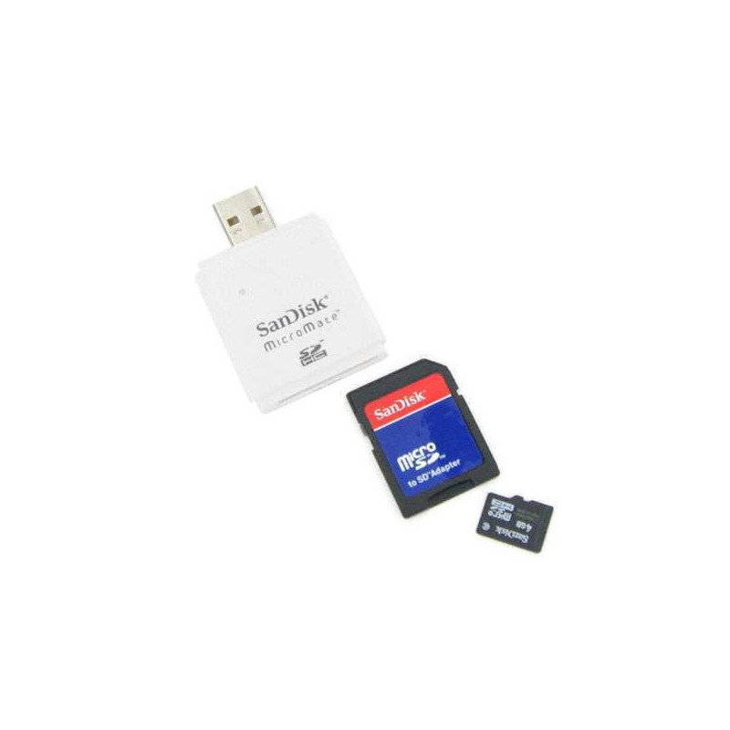 Micro SDHC 4 Go Sandisk - lecteur micromate SD/SDHC USB 2.0