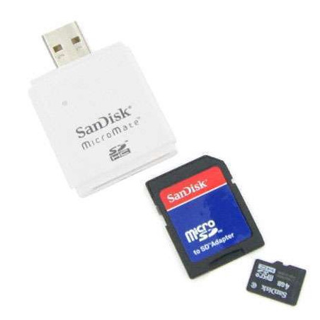 Micro SDHC 4 Go Sandisk - lecteur micromate SD/SDHC USB 2.0