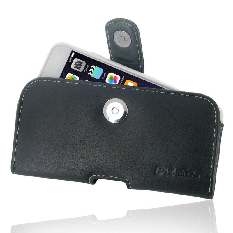 PDAIR - Etui - Housse cuir noir horizontale (FBHPL5-B-SS7D2) pour Samsung Galaxy S7 edge