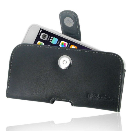 PDAIR - Etui - Housse cuir noir horizontale (FBHPL5-B-SS7D2) pour Samsung Galaxy S7 edge