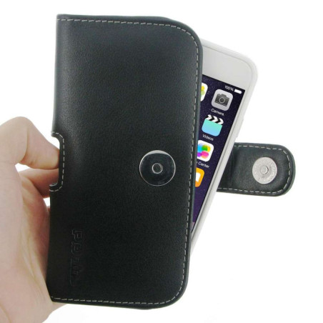 PDAIR - Etui - Housse cuir noir horizontale (FBHPS2-B-IPSE2) pour Iphone SE