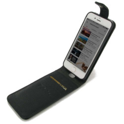 PDAIR - Etui - Housse cuir noir ouverture bas (BPFBIPP8T41-B) pour Iphone 8
