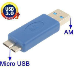 Adaptateur USB 3.0/2.0 male vers micro USB 3.0 male