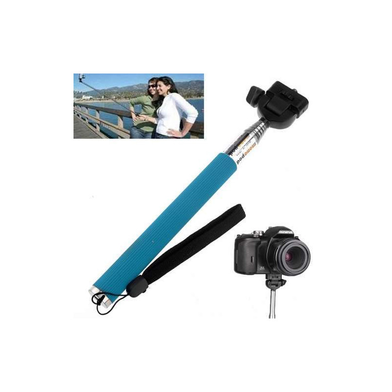 Perche téléscopique  Bleu -charge max 1kg - pour Camera ou appareil photo numerique