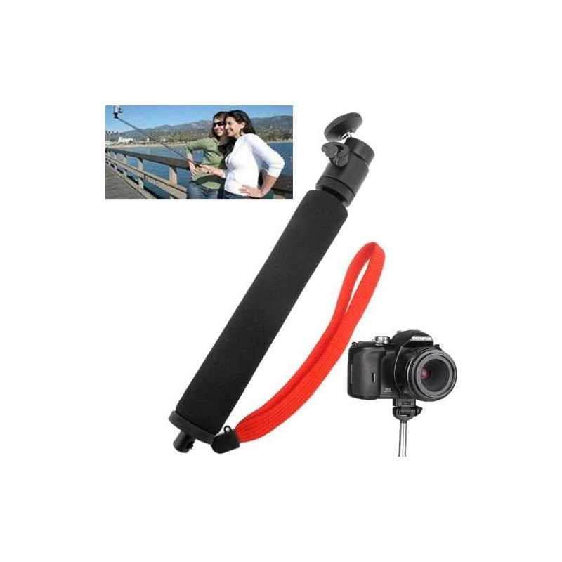 Poignée compacte téléscopique avec tete rotative et orientable pour caméra et appareil photo numérique